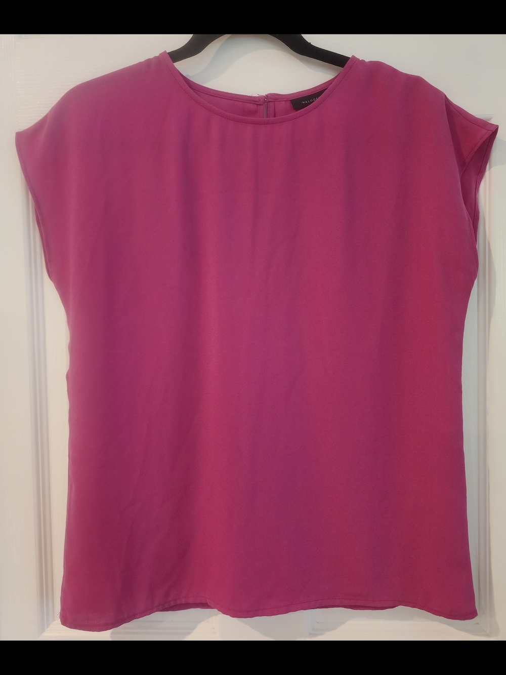 Halogen Cap Sleeve Blouse Fuschia Pink Purple Top Short Sleeve Women's XS